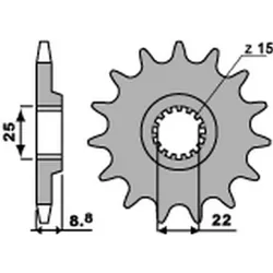 PBR Standard-Stahlkettenrad 1248 - 520
