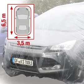 KS Tools Fahrzeugabdeckung transparent, 6,5 x 3,5 m