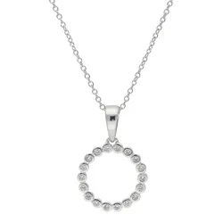 Kette mit Anhänger VIVANCE "sparkling", silber (silber 925), Halsketten, Damen, Silber 925 (Sterlingsilber)
