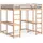 vidaXL Hochbett mit Schreibtisch 180 x 200 cm Kiefer massiv beige