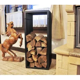 DanDiBo Ambiente DanDiBo Kaminholzregal D-Stil Kaminholzständer 100 cm Holzkorb Kaminholzhalter Holzregal