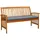 furnicato Gartenbank 147 x 90 x 64 cm Grau