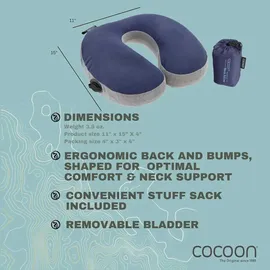 Cocoon Air Core Ultralight Kissen 35 x 30 x 12 cm Galaxy Blue/Grey