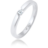 Elli DIAMONDS Verlobungsring Diamant (0.06 ct.) 925 Silber - Gr. 56 MM - in Silber - für Damen