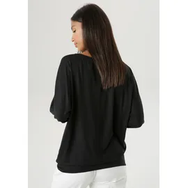 Aniston SELECTED Fledermausshirt in schwarz-weiß | Gr.: 40