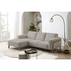 Ecksofa EXXPO - SOFA FASHION "Starr, modern und klassisches Design, hochwertige Verarbeitung, bequem", beige, B:250cm H:84cm T:163cm, Sofas, L-Form, wahlw. elektrische Sitztiefenverstellung, Massivholzfüße