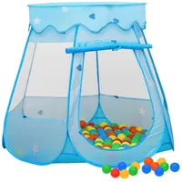 vidaXL Kinder-Spielzelt mit 250 Bällen Blau 102x102x82 cm