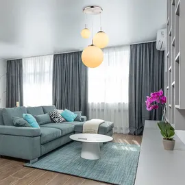 GLOBO RGB LED Hängeleuchte, 3 Flammig, Glas, Fernbedienung, H 80cm - weiß,