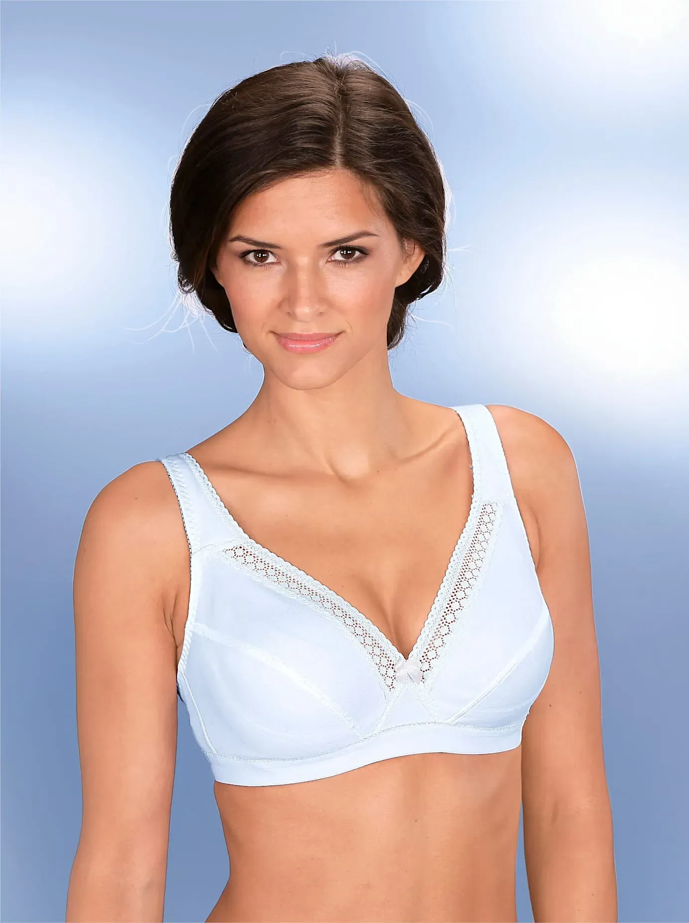 Soft-BH SPEIDEL, Damen, Gr. 100, Cup D, weiß, 95% Baumwolle, 5% Polyamid, BHs BH BH-Set Soft-BH Bügelloser-BH