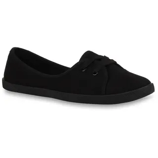 VAN HILL Damen Sportliche Ballerinas in Schwarz Schwarz
