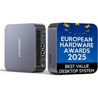 GEEKOM GT1 Mega AI Mini PC mit Intel Core Ultra 9 185H | 1TB SSD 16GB DDR5 | 6 USB Ports | 4 x 8K Display | 3-Jahren-Garantie | AR Echtzeitfunktion | Vorinstalliert Windows 11 Pro Mini Desktop PC