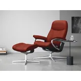 Stressless Stressless® Relaxsessel »Consul«, mit Cross Base, Größe S, M & L, Holzakzent Schwarz rot