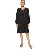 Zero Blusenkleid mit Blumen Schwarz/Pink 42