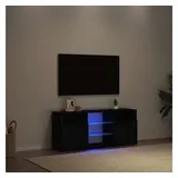 vidaXL TV-Schrank mit LED-Leuchten 120x30x50 cm Schwarz/Eichen-Optik Holz