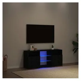 vidaXL TV-Schrank mit LED-Leuchten 120x30x50 cm Schwarz/Eichen-Optik Holz