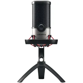 Cherry UM 6.0 ADVANCED USB-Mikrofon für Streaming und Office mit Shock Mount