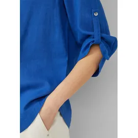 s.Oliver Leinenmix-Bluse mit 3/4-Ärmeln und Turn-up - blau - 46