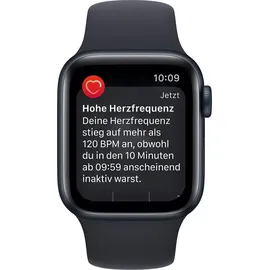 Apple Watch SE 2022 GPS + Cellular 44 mm Aluminiumgehäuse mitternacht, Sportarmband mitternacht