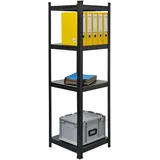 berlinlodge Ragnar Bücherregal 150 x 45 x 45 cm Schwarz