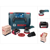 Bosch GEX 18V-125 inkl. 1x Akku 4,0 Ah + 1x Toolbrothers Turtle Schleifset + L-Boxx