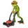 Formano lustige Frösche Figur Frosch mit Rasenmäher Poly 16 cm