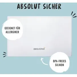 Rudelkönig Napfunterlage – Rutschfeste Futtermatte 40x30cm weiß