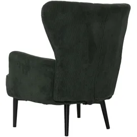 Mendler Lounge-Sessel HWC-K37 Cord 75 x 80 x 75 cm dunkelgrün mit Kissen