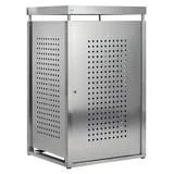 Proregal Mülltonnenbox 136,5 x 85 x 77 cm silber