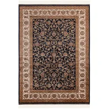 OBSESSION | Teppich Babylon of Obsession blau, B:300cm H:8mm L:400cm, Viskose, Teppiche, Teppich, Kurzflor, Orient-Optik, mit Fransen, besonders hohe Knotendichte