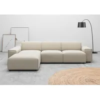 andas Ecksofa »Glimminge auch in Breitcord, Feincord, Bouclé + Easy care-Bezug«, L-Form, Breite 294, Zierkissen beige