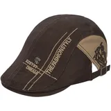 HAPPYPOP Schirmmütze Herren Schiebermütze Schwarz Driving Cabbie Jagd Flatcap Newsboy Cap - M