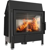 Kamineinsatz aus Stahl ZIBI 11 kW Ø 180 mit Türfeder - Schwarz