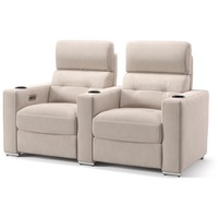 Sofanella 2-Sitzer Stoff Bari, Relaxsofa, Designsofa, Designer Couch, Italienisches Sofa, 2er Sofa beige