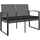 vidaXL Gartenbank 60 x 56 x 0 cm Dunkelgrau