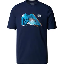 The North Face Mens Backpacking Softshell Tee-graphic summit navy (8K2) M