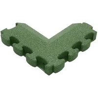 Gum-tech Negatives Eckstück ""Abgeschrägt"" für Fallschutzplatten, Grün, 8 cm