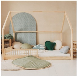 DB-Möbel Kinderbett Kinderbett MOLI Naturholz 140x200 cm inklusive Rausfallschutz braun