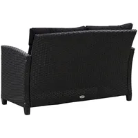 vidaXL Gartensofa schwarz 46155
