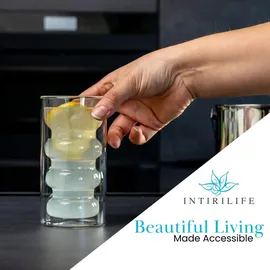Intirilife Doppelwandiges Thermo Glas 0,26 l 2-tlg.
