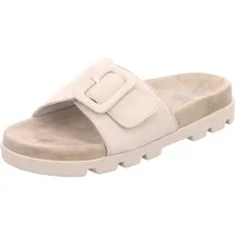 ROHDE Damen Pantolette aus Veloursleder mit überzogener Schnalle Venezia 6311, Größe:42 EU, Farbe:Beige - 42