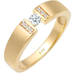 Elli DIAMONDS Verlobung Diamant 0.14 ct. 585 Gelbgold Ringe   Damen 