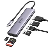 UGREEN 6-In-1 USB-C Hub 4k@60hz USB-Hubs - 6 - silber
