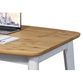 Home Affaire Esstisch HOME AFFAIRE "Palermo, multifunktionaler Tisch, Arbeitstisch, Schreibtisch", weiß (weiß, honig, weiß, gold), B:140cm H:75cm T:90cm, Tische, Esstisch, mit Stauraum, Platte aufklappbar, Home Office Schreibtisch, Massivholz