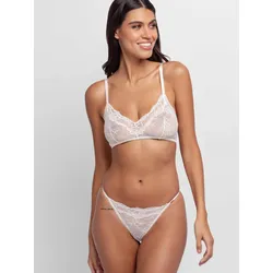 Bügel-BH DORINA, Damen, Gr. S, N-Gr, beige (ivory), Obermaterial: 87% Polyamid, 13% Elasthan, unifarben, casual, BHs, mit Lace Trimming