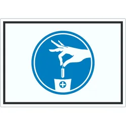 Aufkleber Tampons Binden Hygienebeutel Symbol A8 (52x74mm)