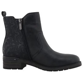 Mustang Winterstiefelette MUSTANG SHOES "Gelja", Damen, Gr. 36, blau (nachtblau), Lederimitat, Schuhe Winterstiefelette, Stiefelette, Winterboots mit Anziehlasche