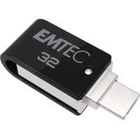 Emtec T260B 32GB Dual USB-Stick Mobile & Go Mini USB 2.0 Dual USB-A/Micro-USB