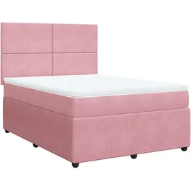 vidaXL Boxspringbett 140 x 200 cm Rosa