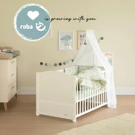 roba Babybett Weiß, Textil, Tiere, 70x140 cm Babymöbel, Babybetten, Beistellbetten
