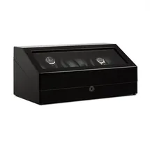 Klarstein Uhrenbeweger Schaukasten für 13 Uhren Holz 49 cm x 21 cm x 27 cm Schwarz